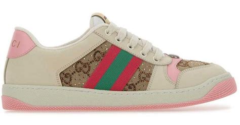 brown gucci high top sneakers|gucci screener crystal sneakers.